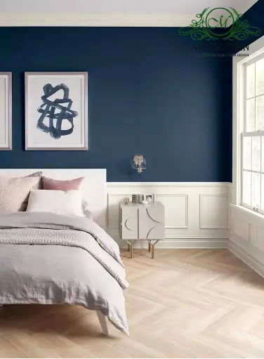 رنگ آبی سرمه ای برای اتاق خواب