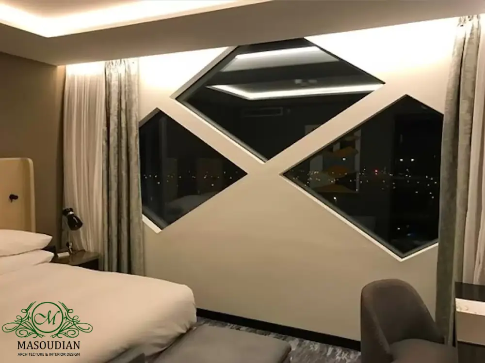 پنجره های مثلثی برای ویلا