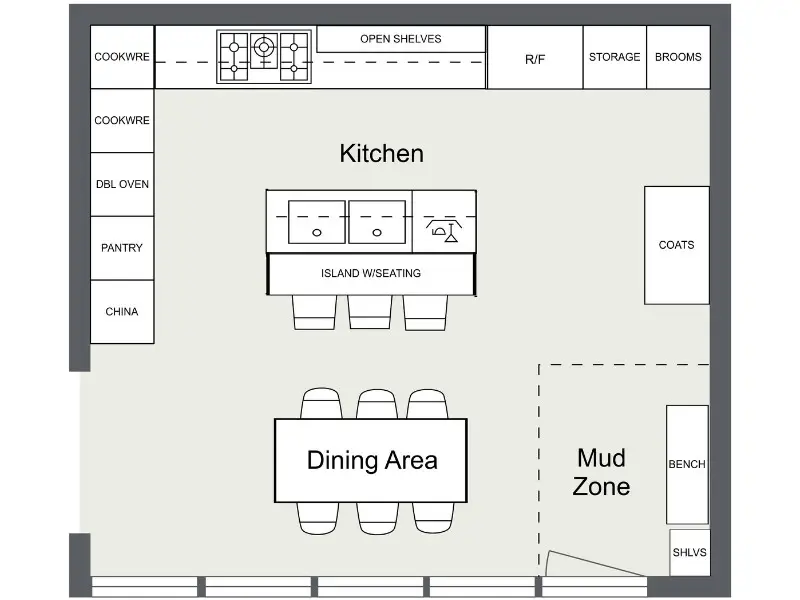 نقشه آشپزخانه ویلا
