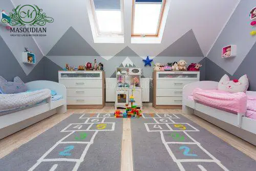 رنگ خاکستری برای اتاق خواب کودک