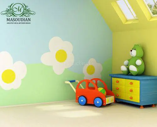 رنگ شاد برای اتاق خواب کودک
