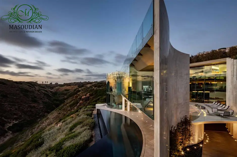 ویلا شیشه ای مدرن کالیفرنیا، آمریکا